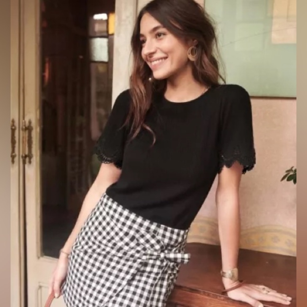 Sezane Pacome Gingham Skirt | Size: 40/8 | TRAVELING